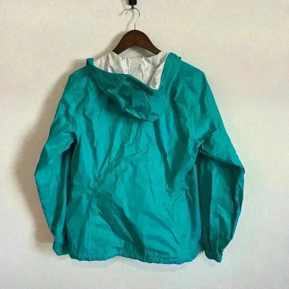 Eddie Bauer Teal Green Rain Jacket - Size Medium - Picture 7 of 7